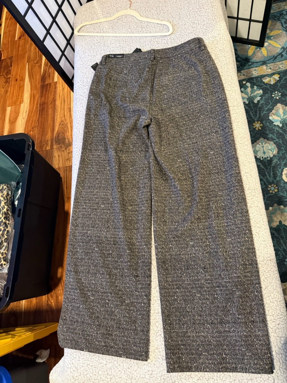 Liverpool Gray Tweed Wide-Leg Pants NWT – High Rise Tailored Career Chic - Picture 3 of 4